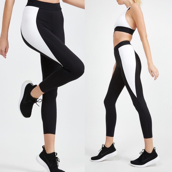 Koral Pants - Koral Blunt Black and White Leggings